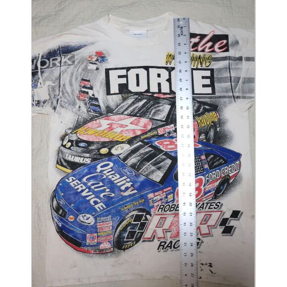 90s Vintage NASCAR Racing #88 Robert Yates T-Shirt - Picture 3 of 9